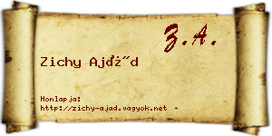Zichy Ajád névjegykártya